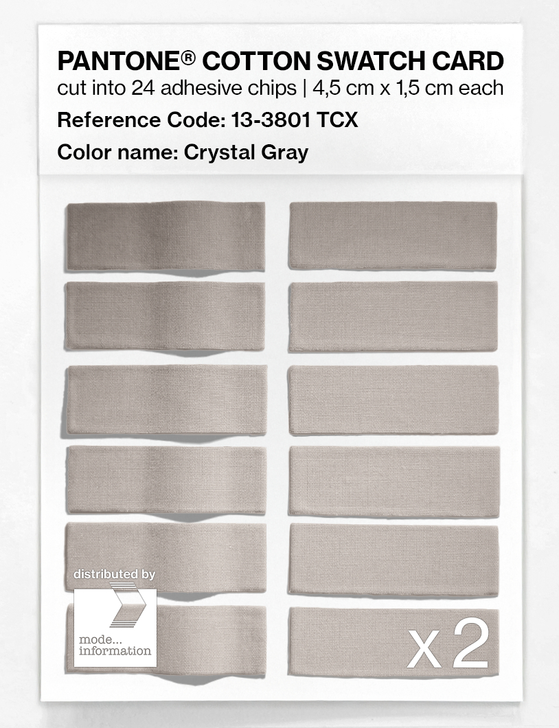 Product image 6 of the product “PANTONE® COTTON SWATCH CARD 13-3801 TCX Crystal Gray ”