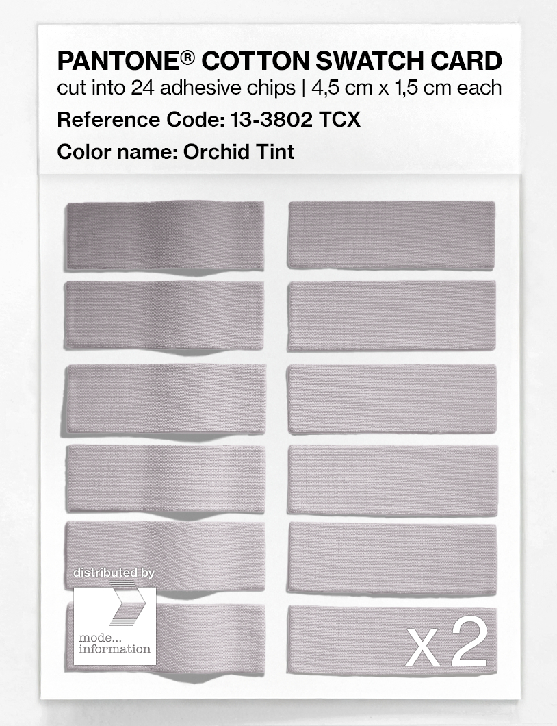 Product image 6 of the product “PANTONE® COTTON SWATCH CARD 13-3802 TCX Orchid Tint ”