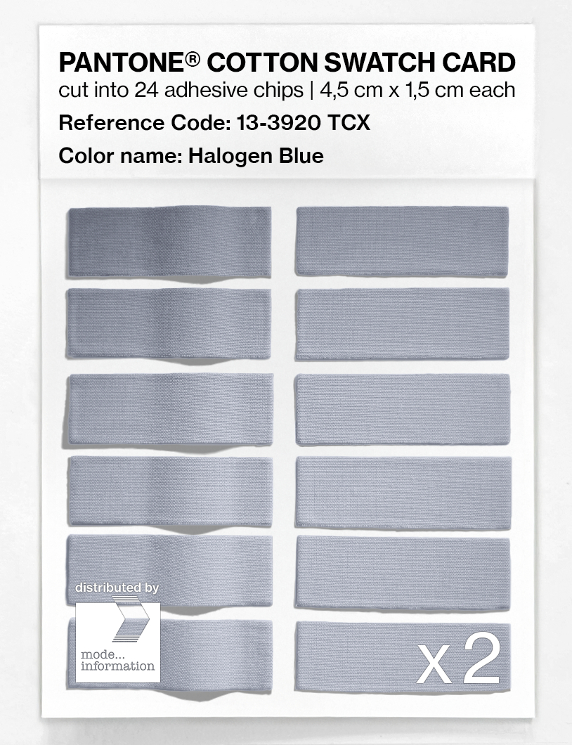 Product image 6 of the product “PANTONE® COTTON SWATCH CARD 13-3920 TCX Halogen Blue ”
