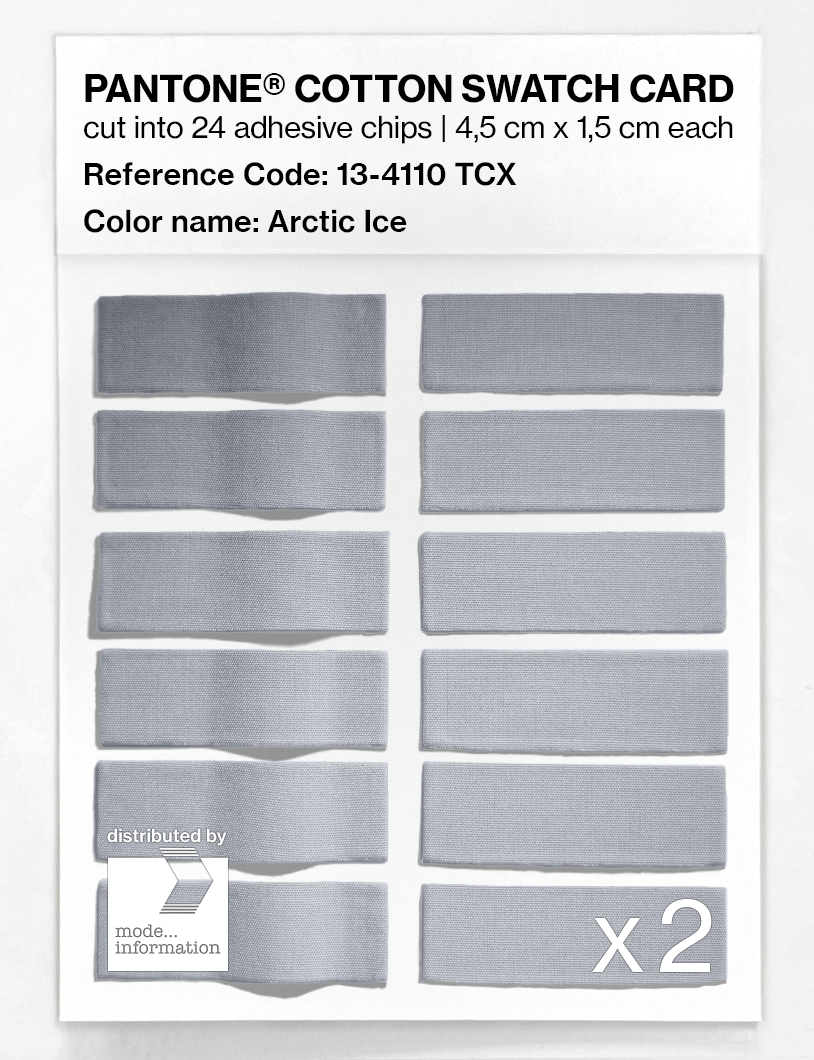 Product image 6 of the product “PANTONE® COTTON SWATCH CARD 13-4110 TCX Arctic Ice ”
