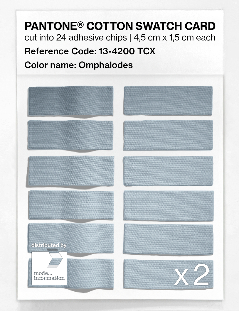Product image 6 of the product “PANTONE® COTTON SWATCH CARD 13-4200 TCX Omphalodes ”