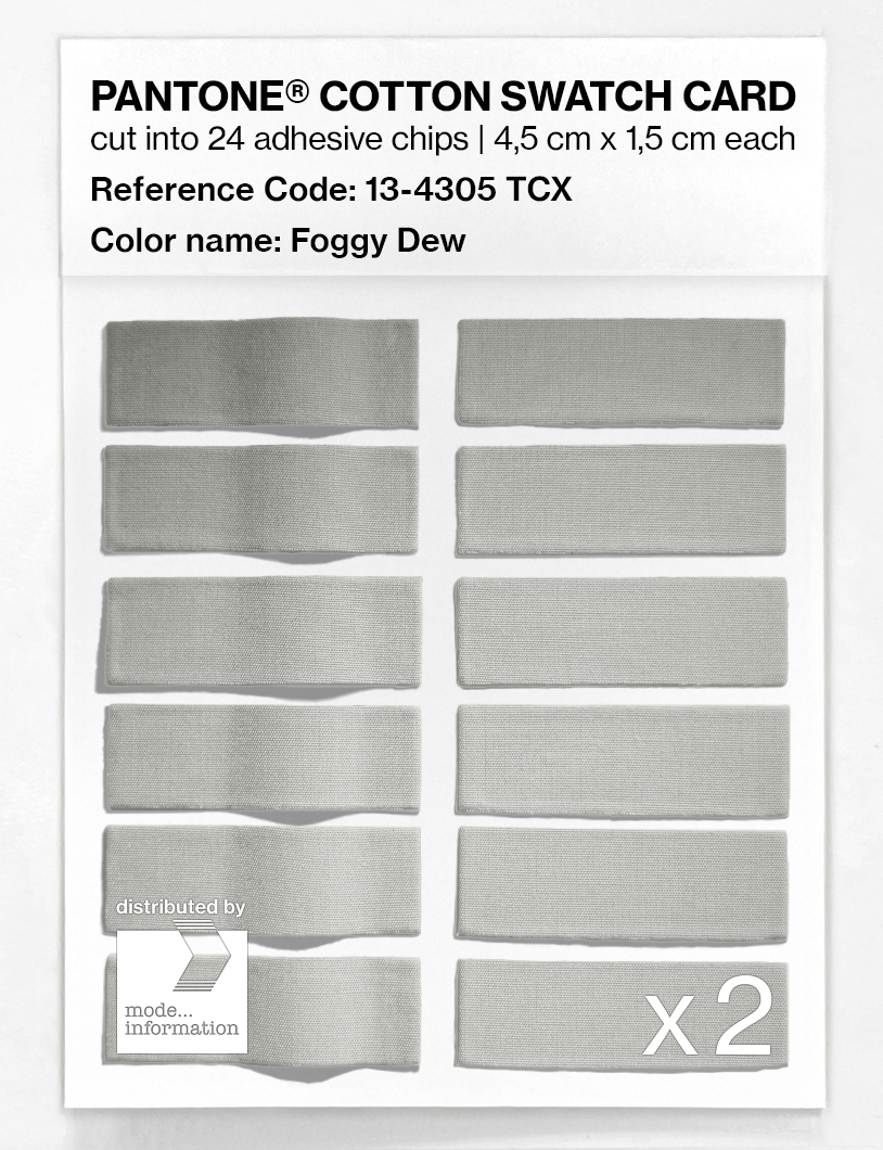 Product image 6 of the product “PANTONE® COTTON SWATCH CARD 13-4305 TCX Foggy Dew ”