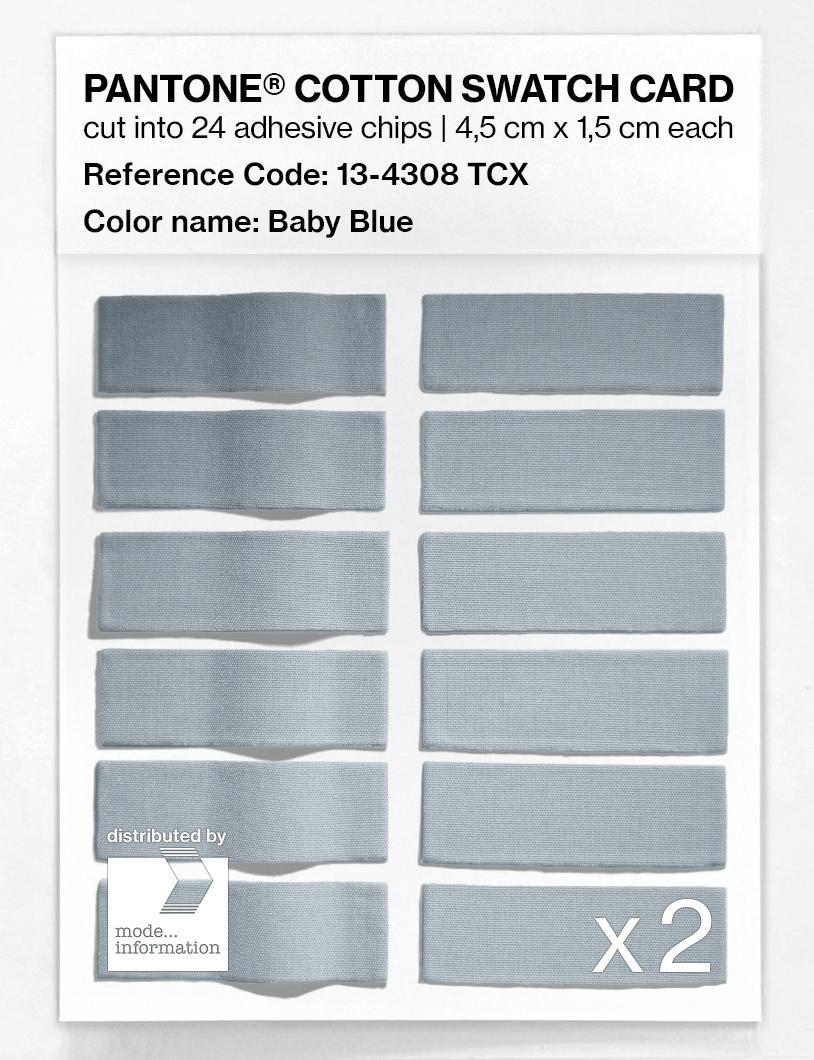 Product image 6 of the product “PANTONE® COTTON SWATCH CARD 13-4308 TCX Baby Blue ”