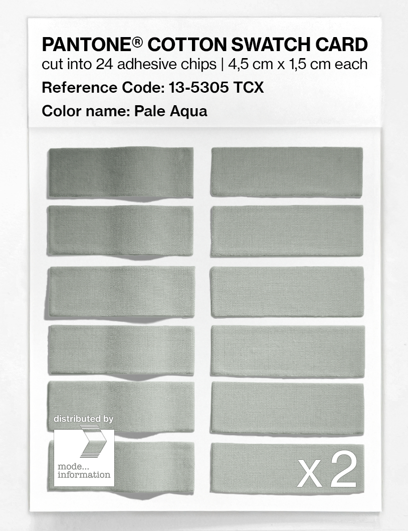 Product image 6 of the product “PANTONE® COTTON SWATCH CARD 13-5305 TCX Pale Aqua ”