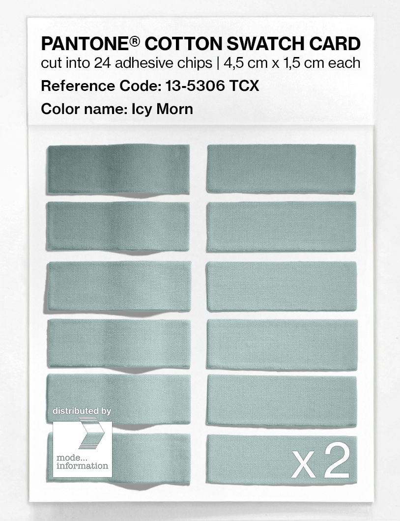 Product image 6 of the product “PANTONE® COTTON SWATCH CARD 13-5306 TCX Icy Morn ”