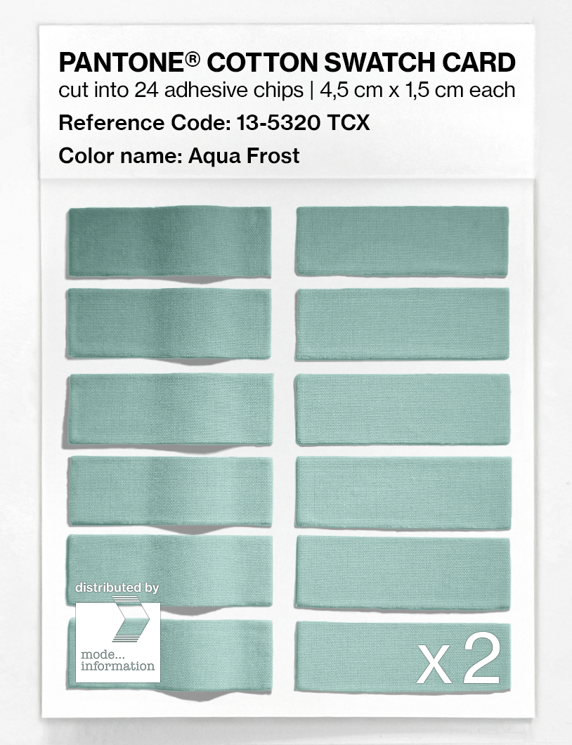 Artikelbild 6 des Artikels “PANTONE® COTTON SWATCH CARD 13-5320 TCX Aqua Frost “