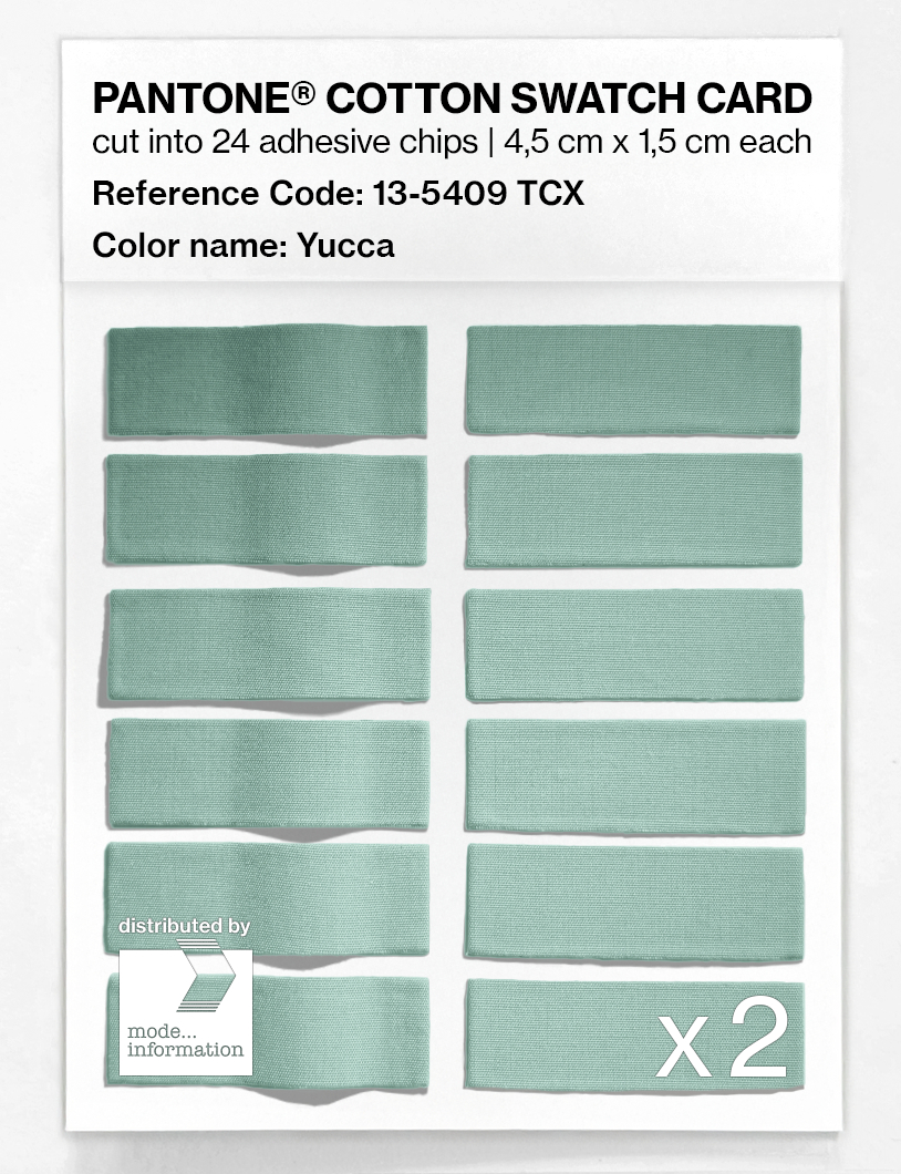 Product image 6 of the product “PANTONE® COTTON SWATCH CARD 13-5409 TCX Yucca ”