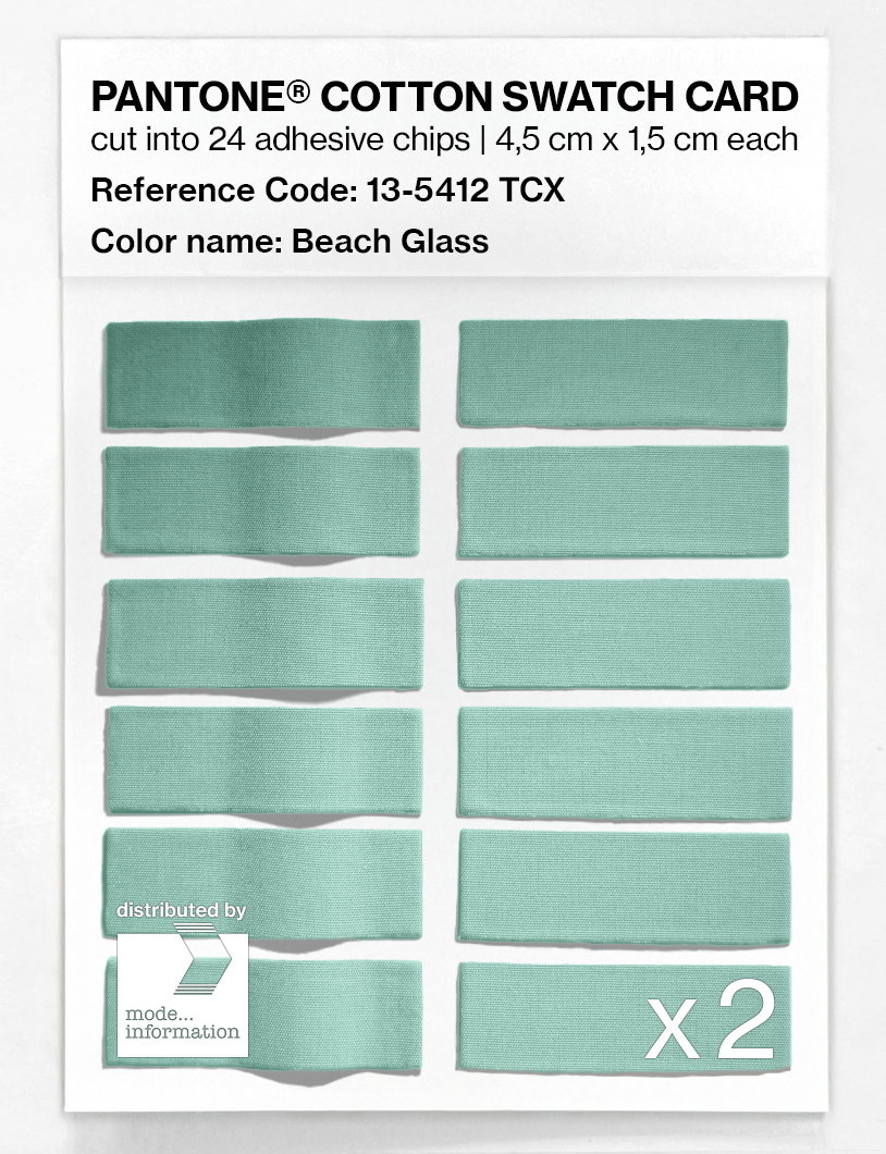 Artikelbild 6 des Artikels “PANTONE® COTTON SWATCH CARD 13-5412 TCX Beach Glass “