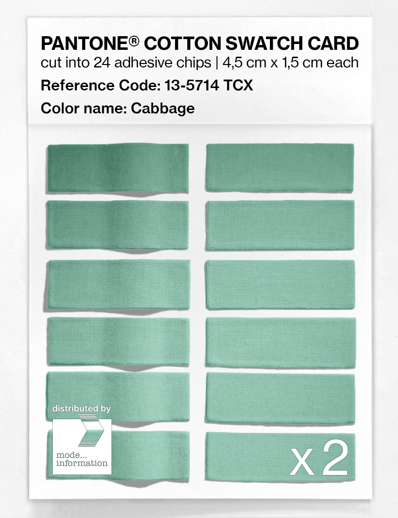 Product image 6 of the product “PANTONE® COTTON SWATCH CARD 13-5714 TCX Cabbage ”