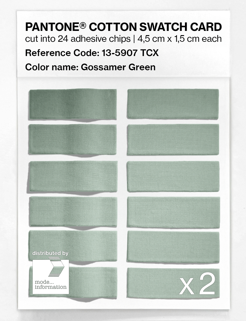 Product image 6 of the product “PANTONE® COTTON SWATCH CARD 13-5907 TCX Gossamer Green ”