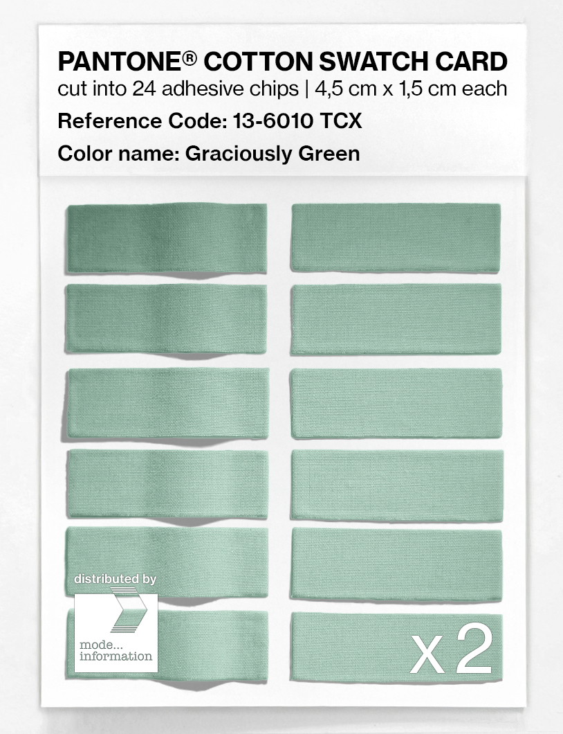Artikelbild 6 des Artikels “PANTONE® COTTON SWATCH CARD 13-6010 TCX Graciously Green “