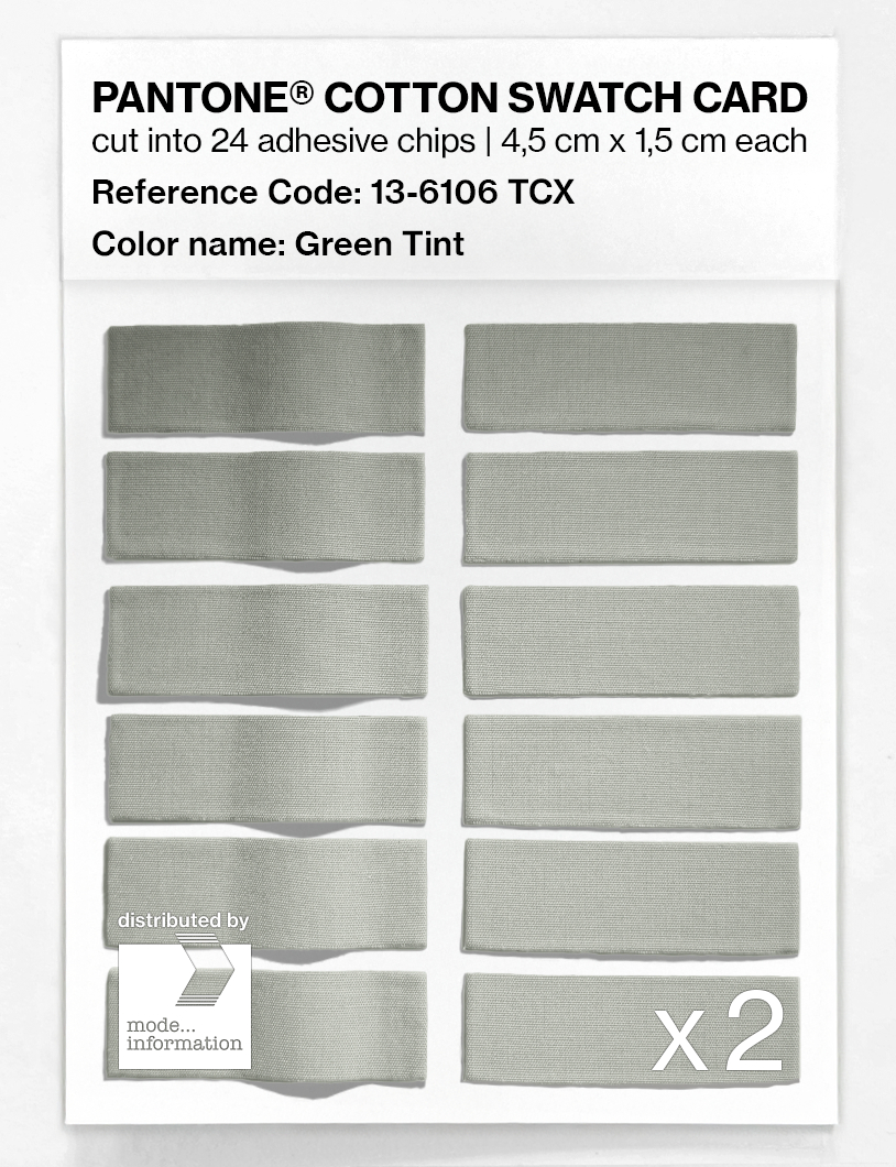Product image 6 of the product “PANTONE® COTTON SWATCH CARD 13-6106 TCX Green Tint ”