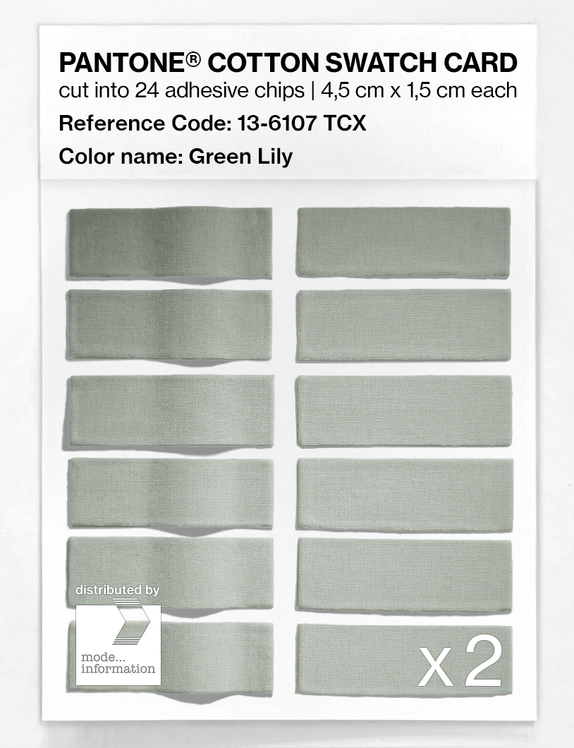 Product image 6 of the product “PANTONE® COTTON SWATCH CARD 13-6107 TCX Green Lily ”