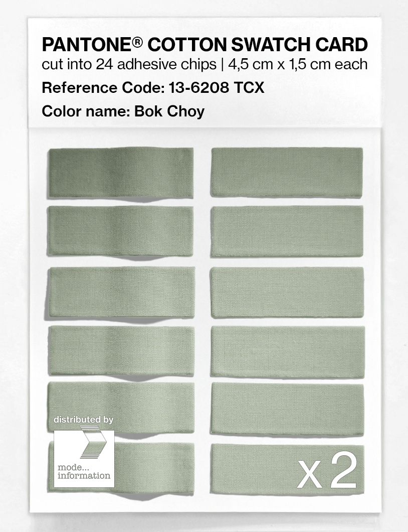 Product image 6 of the product “PANTONE® COTTON SWATCH CARD 13-6208 TCX Bok Choy ”