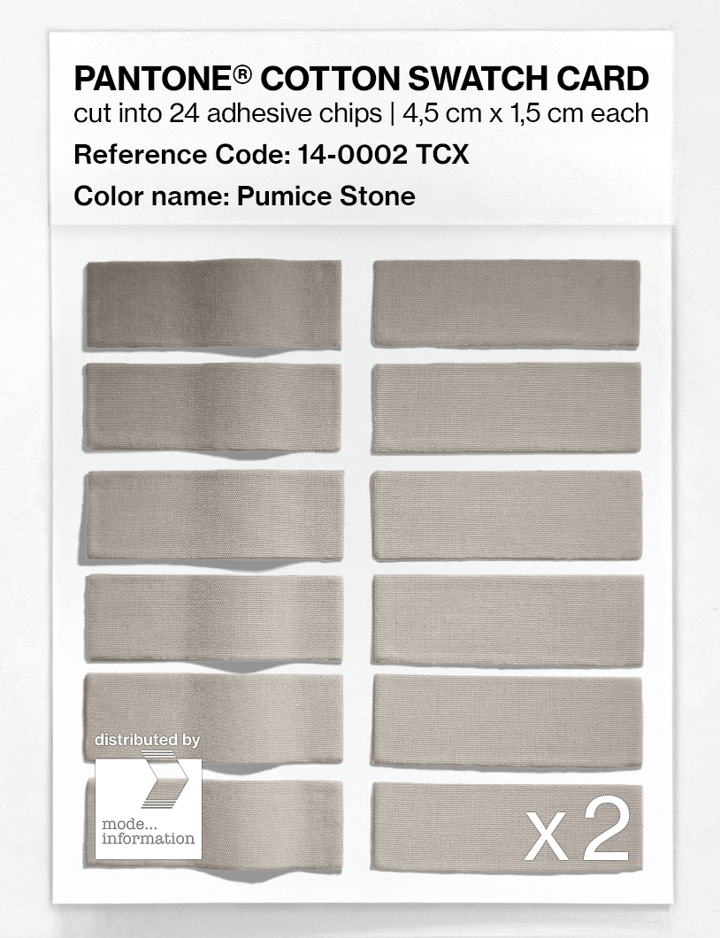 Artikelbild 6 des Artikels “PANTONE® COTTON SWATCH CARD 14-0002 TCX Pumice Stone “