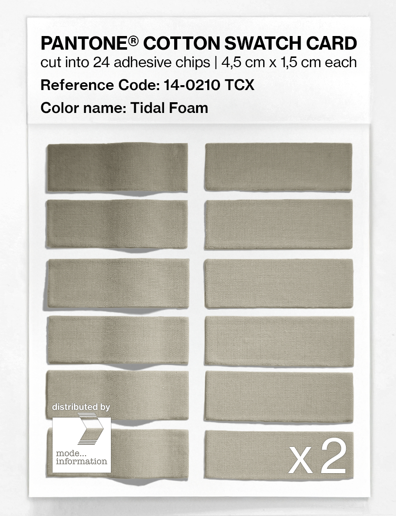 Product image 6 of the product “PANTONE® COTTON SWATCH CARD 14-0210 TCX Tidal Foam ”