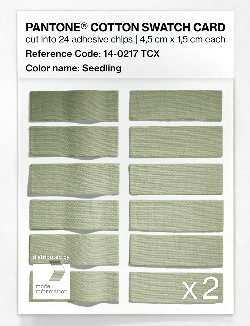 Product image 6 of the product “PANTONE® COTTON SWATCH CARD 14-0217 TCX Seedling ”
