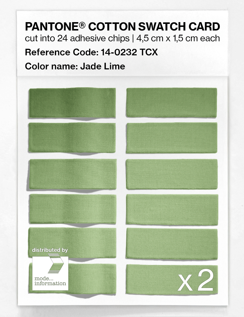 Product image 6 of the product “PANTONE® COTTON SWATCH CARD 14-0232 TCX Jade Lime ”