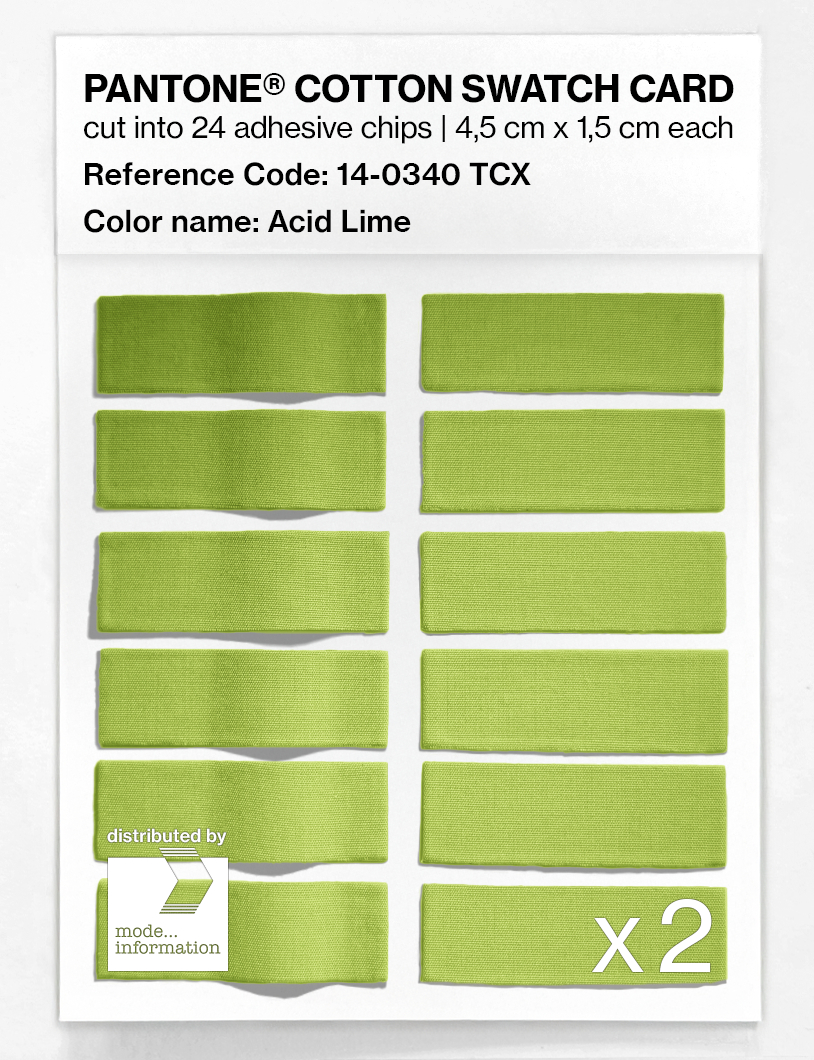 Product image 6 of the product “PANTONE® COTTON SWATCH CARD 14-0340 TCX Acid Lime ”