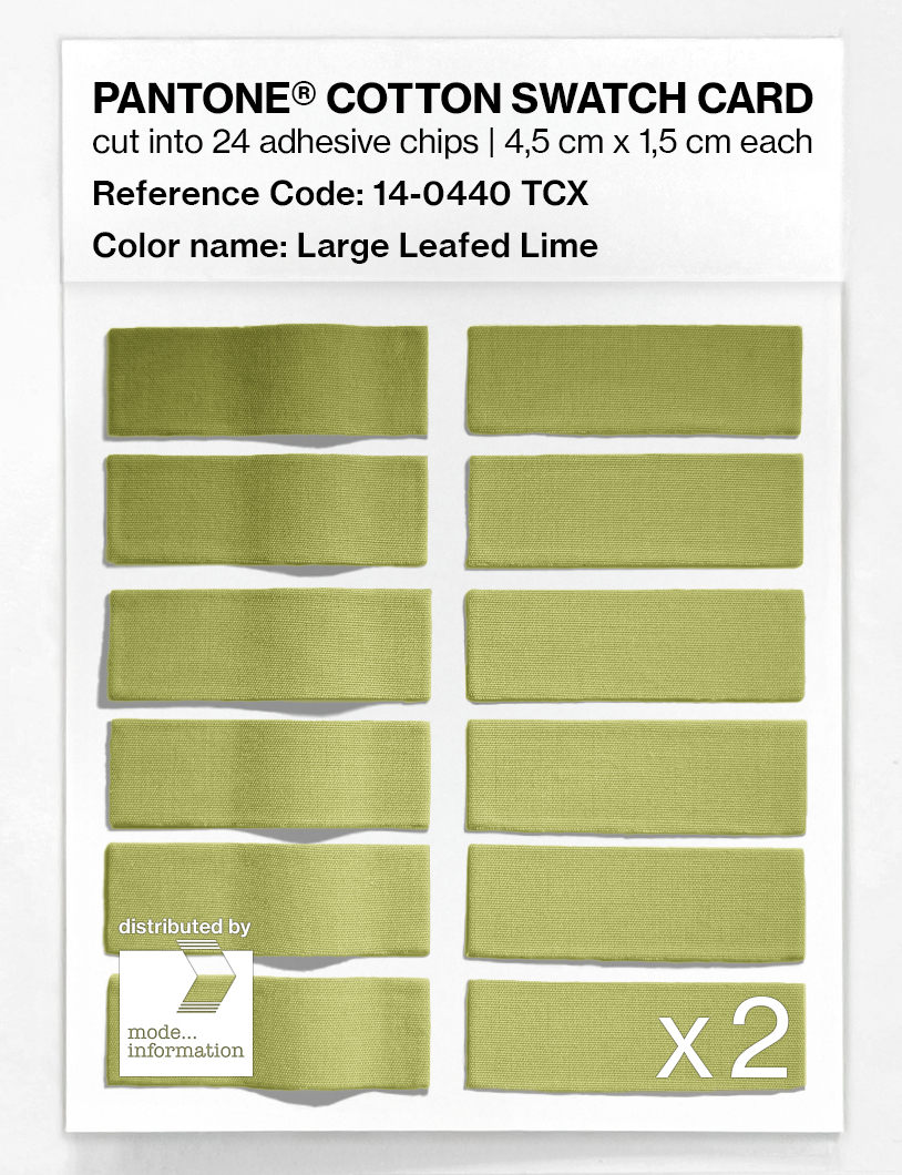 Artikelbild 6 des Artikels “PANTONE® COTTON SWATCH CARD 14-0440 TCX Large Leafed Lime “