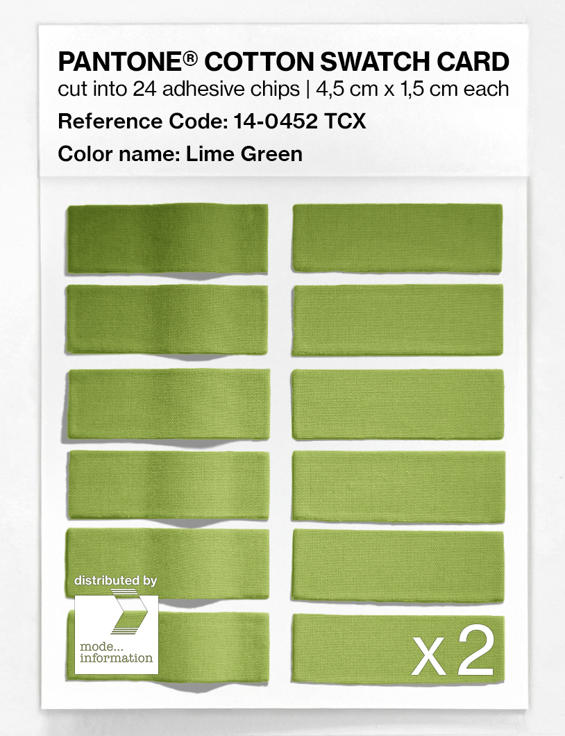 Artikelbild 6 des Artikels “PANTONE® COTTON SWATCH CARD 14-0452 TCX Lime Green “