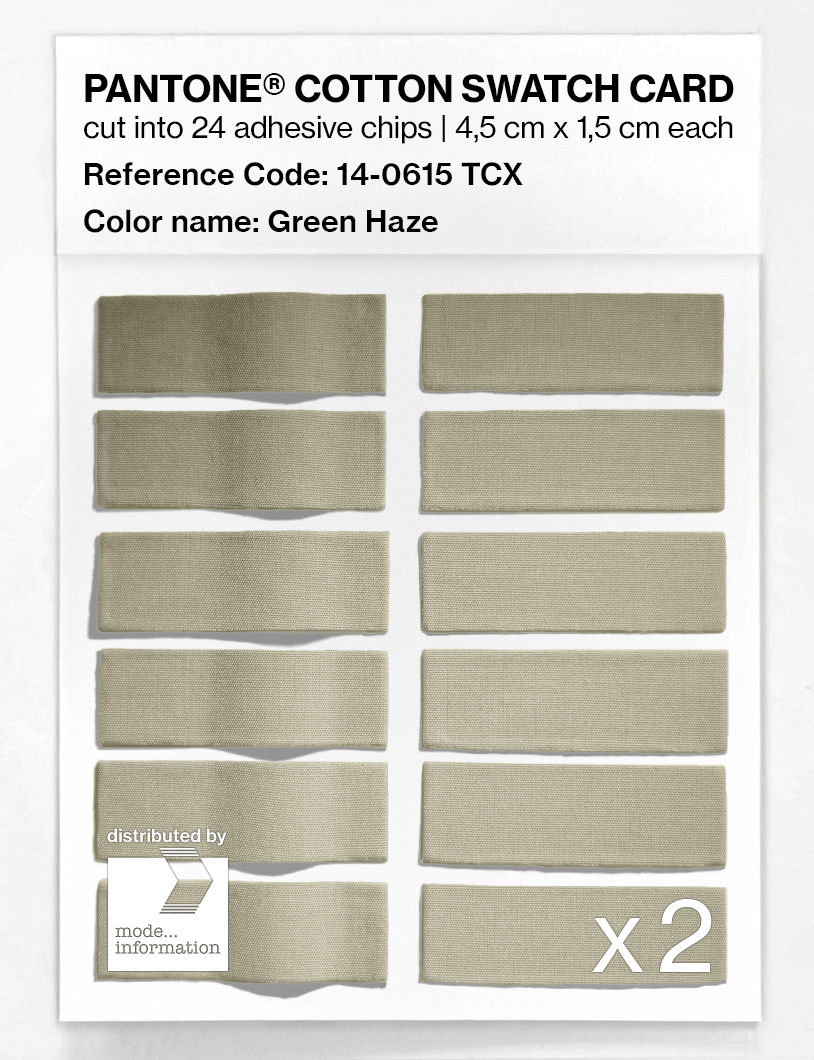 Product image 6 of the product “PANTONE® COTTON SWATCH CARD 14-0615 TCX Green Haze ”