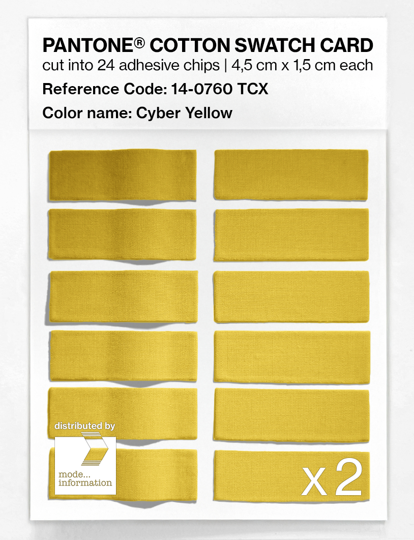 Product image 6 of the product “PANTONE® COTTON SWATCH CARD 14-0760 TCX Cyber Yellow ”