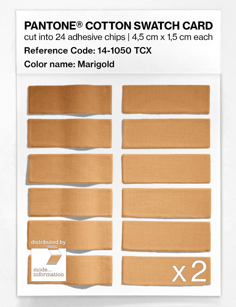 Product image 6 of the product “PANTONE® COTTON SWATCH CARD 14-1050 TCX Marigold ”