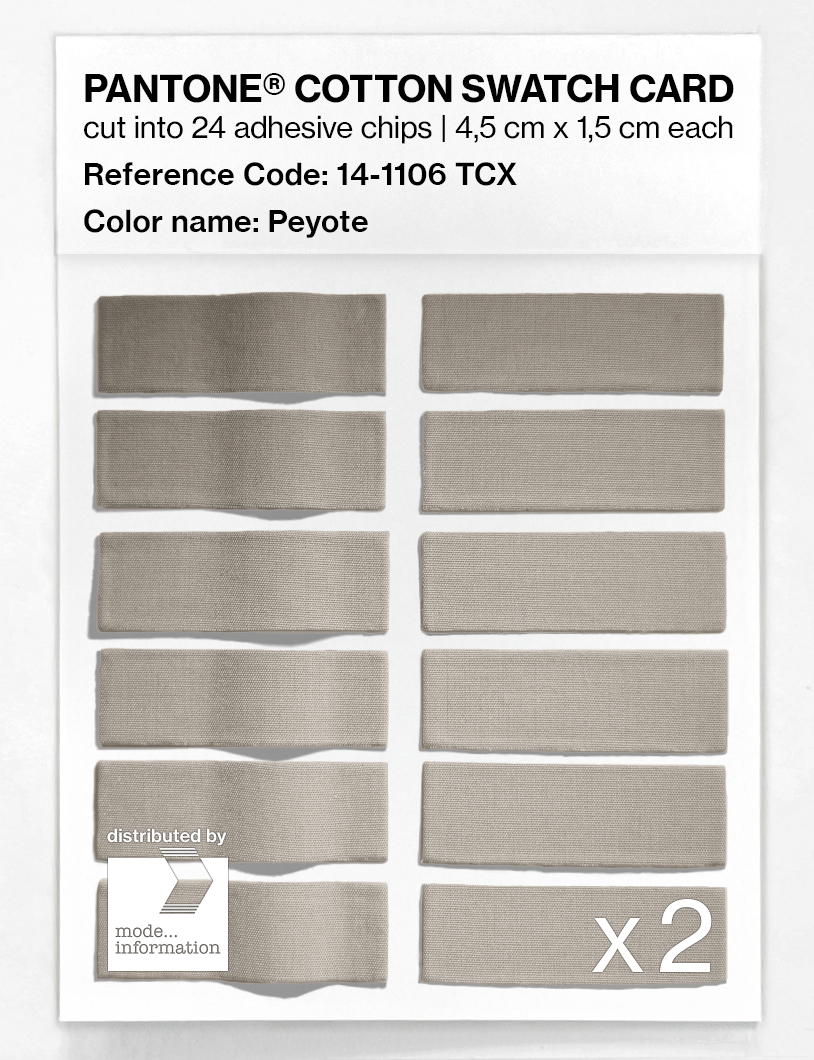 Product image 6 of the product “PANTONE® COTTON SWATCH CARD 14-1106 TCX Peyote ”