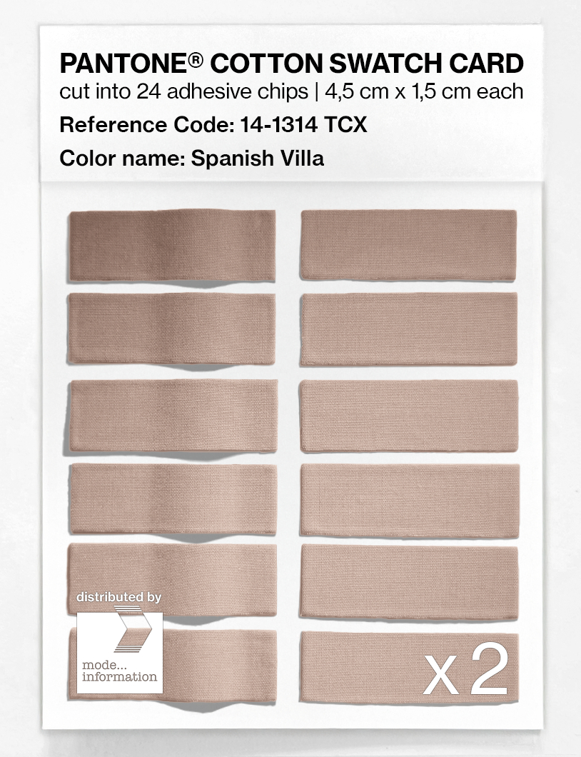 Product image 6 of the product “PANTONE® COTTON SWATCH CARD 14-1314 TCX Spanish Villa ”