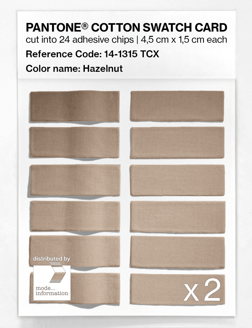 Product image 6 of the product “PANTONE® COTTON SWATCH CARD 14-1315 TCX Hazelnut ”