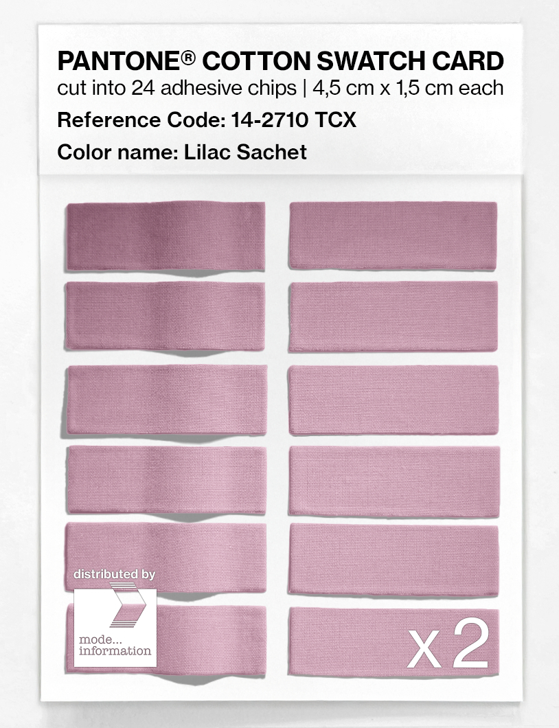 Product image 6 of the product “PANTONE® COTTON SWATCH CARD 14-2710 TCX Lilac Sachet ”