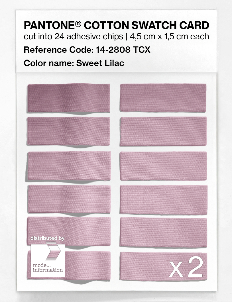 Product image 6 of the product “PANTONE® COTTON SWATCH CARD 14-2808 TCX Sweet Lilac ”