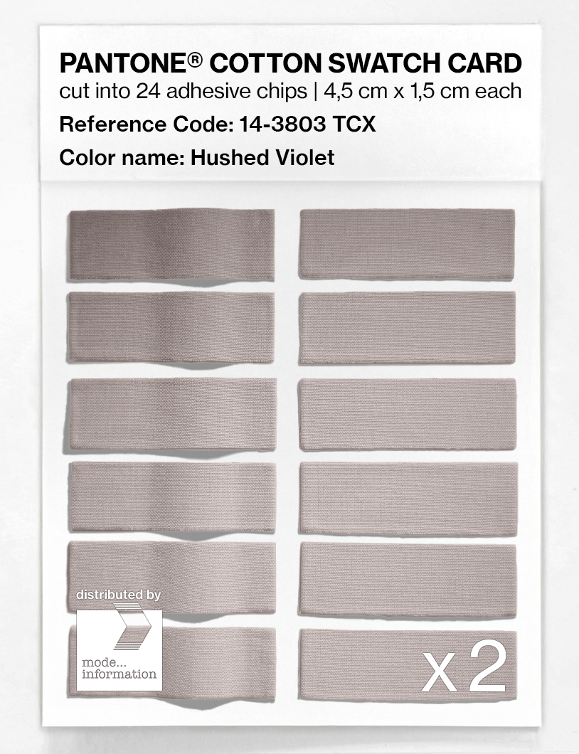 Product image 6 of the product “PANTONE® COTTON SWATCH CARD 14-3803 TCX Hushed Violet ”