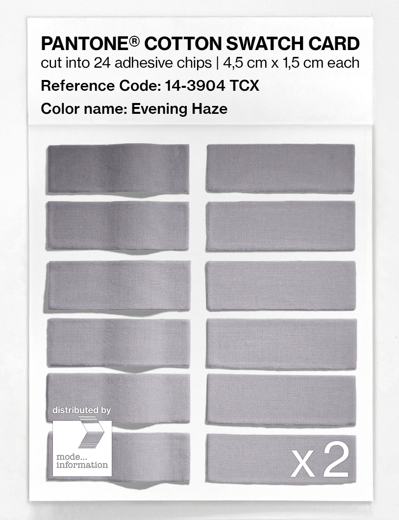 Product image 6 of the product “PANTONE® COTTON SWATCH CARD 14-3904 TCX Evening Haze ”