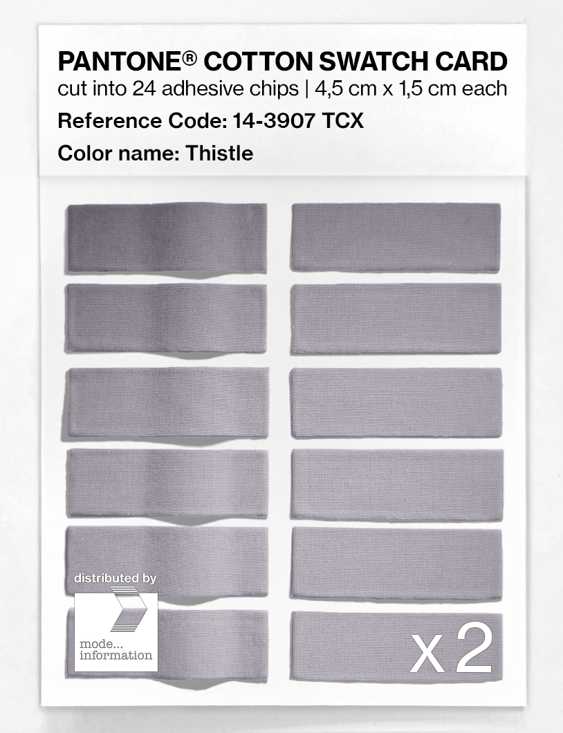 Product image 6 of the product “PANTONE® COTTON SWATCH CARD 14-3907 TCX Thistle ”