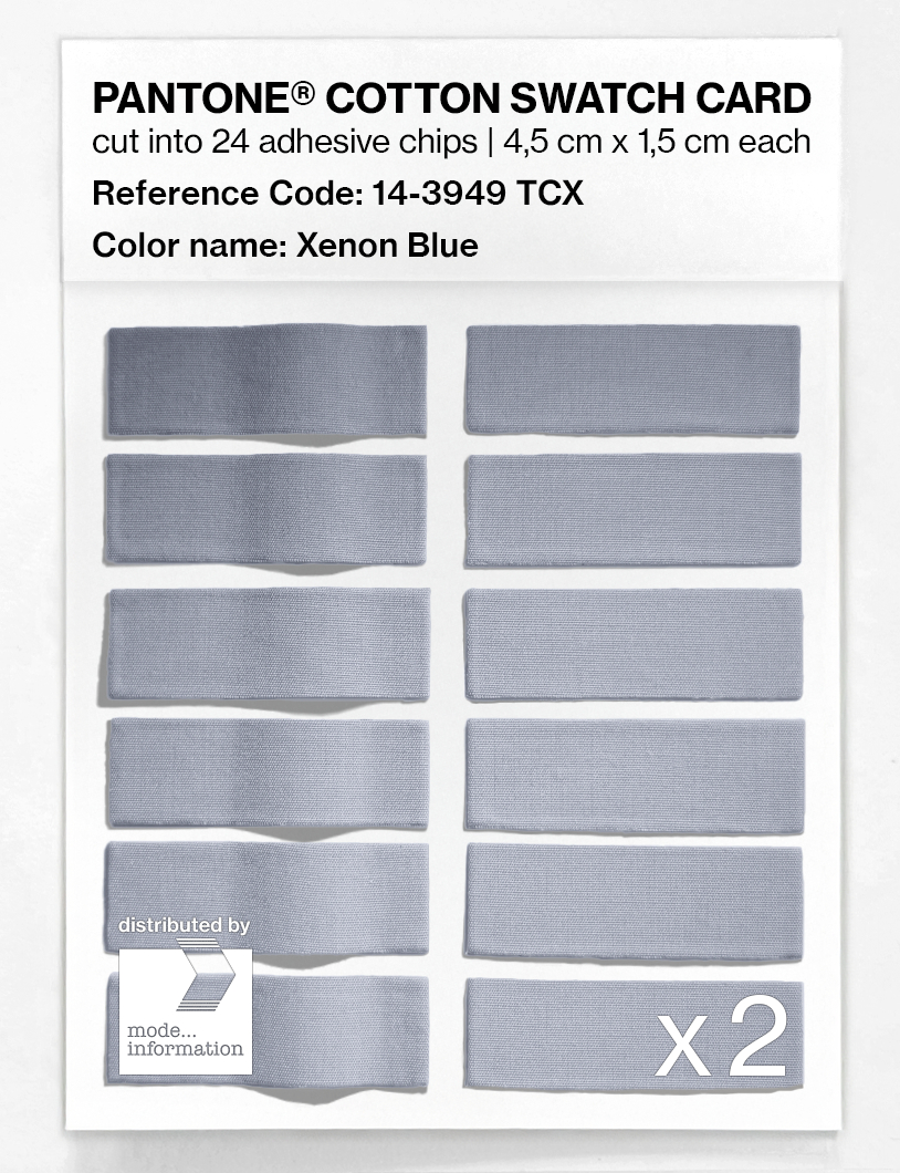 Product image 6 of the product “PANTONE® COTTON SWATCH CARD 14-3949 TCX Xenon Blue ”