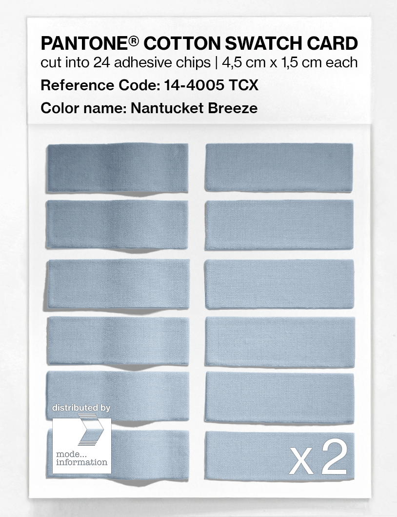 Product image 6 of the product “PANTONE® COTTON SWATCH CARD 14-4005 TCX Nantucket Breeze ”