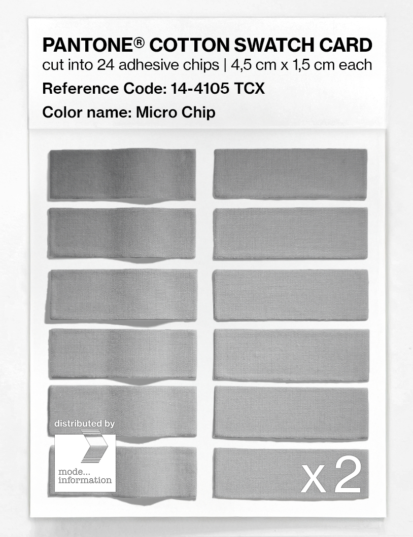 Product image 6 of the product “PANTONE® COTTON SWATCH CARD 14-4105 TCX Micro Chip ”