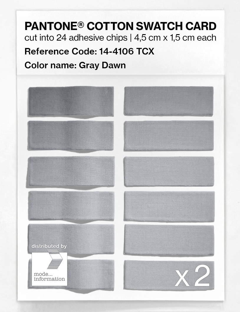 Product image 6 of the product “PANTONE® COTTON SWATCH CARD 14-4106 TCX Gray Dawn ”