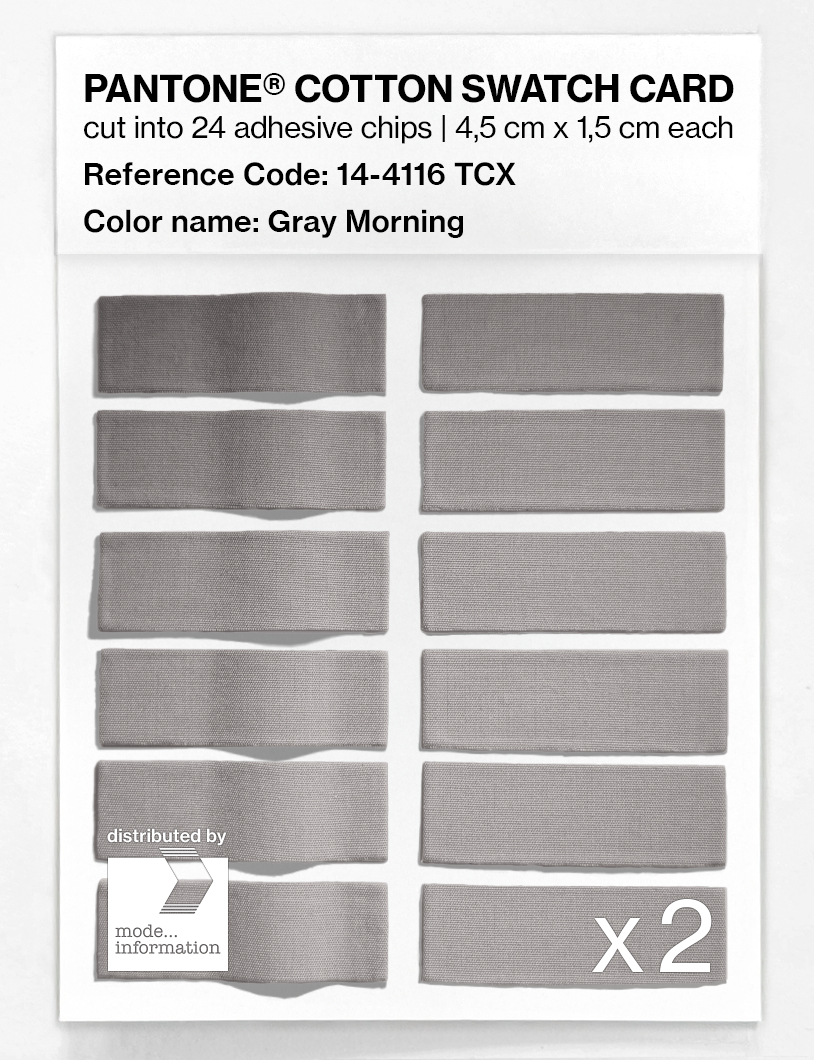 Artikelbild 6 des Artikels “PANTONE® COTTON SWATCH CARD 14-4116 TCX Gray Morning “