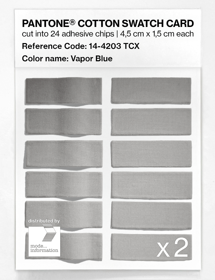 Product image 6 of the product “PANTONE® COTTON SWATCH CARD 14-4203 TCX Vapor Blue ”