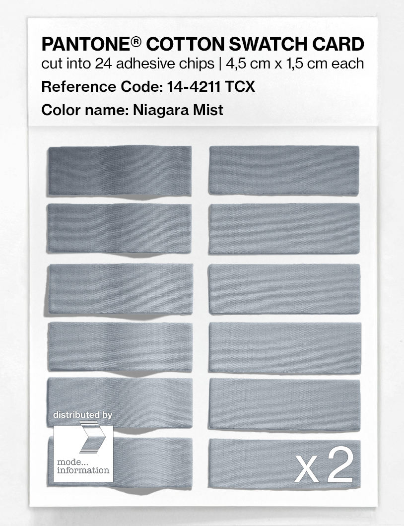 Artikelbild 6 des Artikels “PANTONE® COTTON SWATCH CARD 14-4211 TCX Niagara Mist “