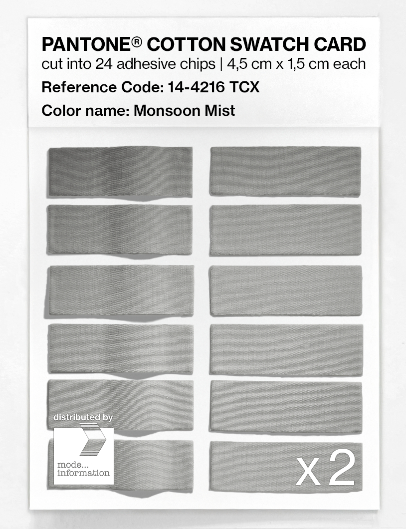 Artikelbild 6 des Artikels “PANTONE® COTTON SWATCH CARD 14-4216 TCX Monsoon Mist “