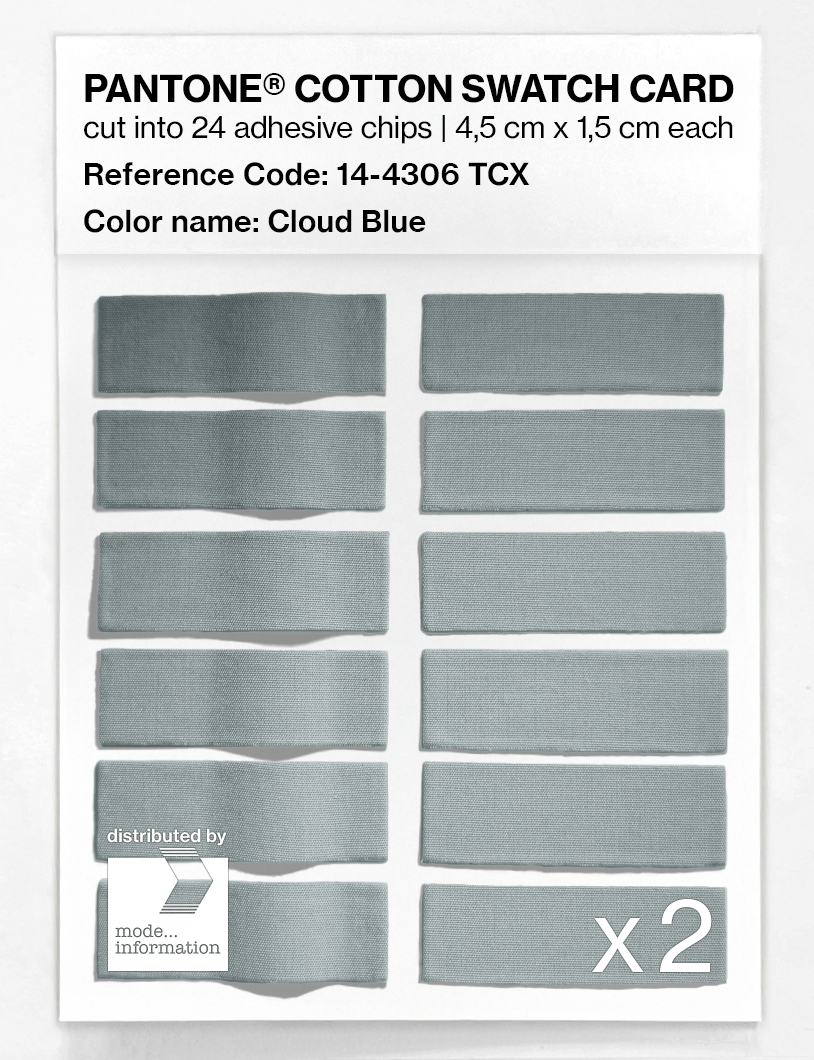 Product image 6 of the product “PANTONE® COTTON SWATCH CARD 14-4306 TCX Cloud Blue ”