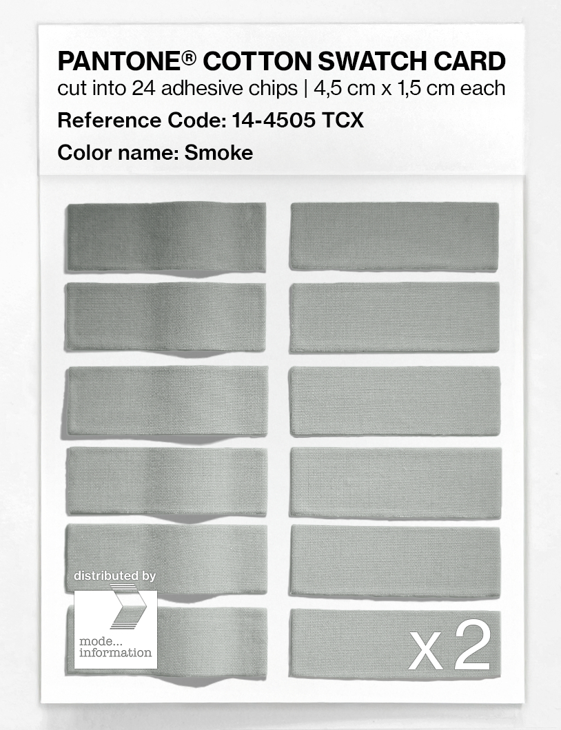 Product image 6 of the product “PANTONE® COTTON SWATCH CARD 14-4505 TCX Smoke ”