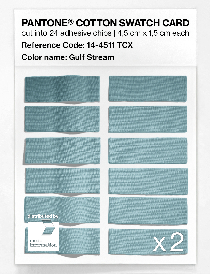 Product image 6 of the product “PANTONE® COTTON SWATCH CARD 14-4511 TCX Gulf Stream ”