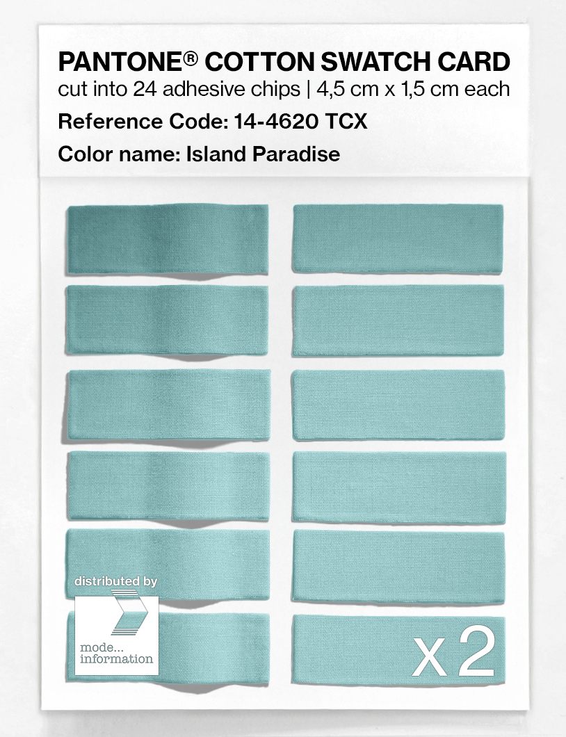 Product image 6 of the product “PANTONE® COTTON SWATCH CARD 14-4620 TCX Island Paradise ”