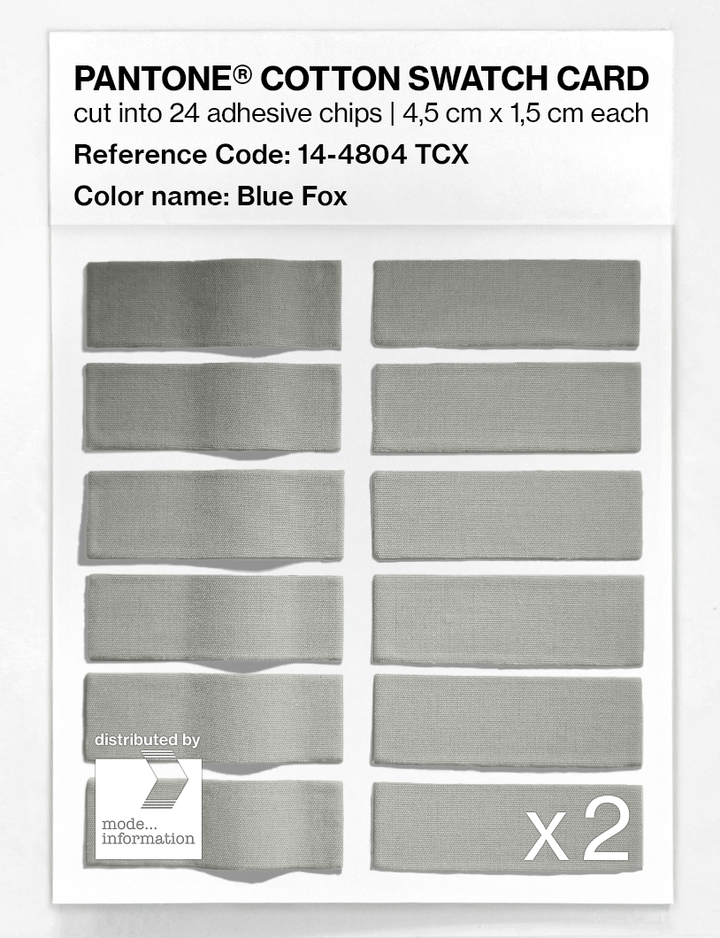 Product image 6 of the product “PANTONE® COTTON SWATCH CARD 14-4804 TCX Blue Fox ”