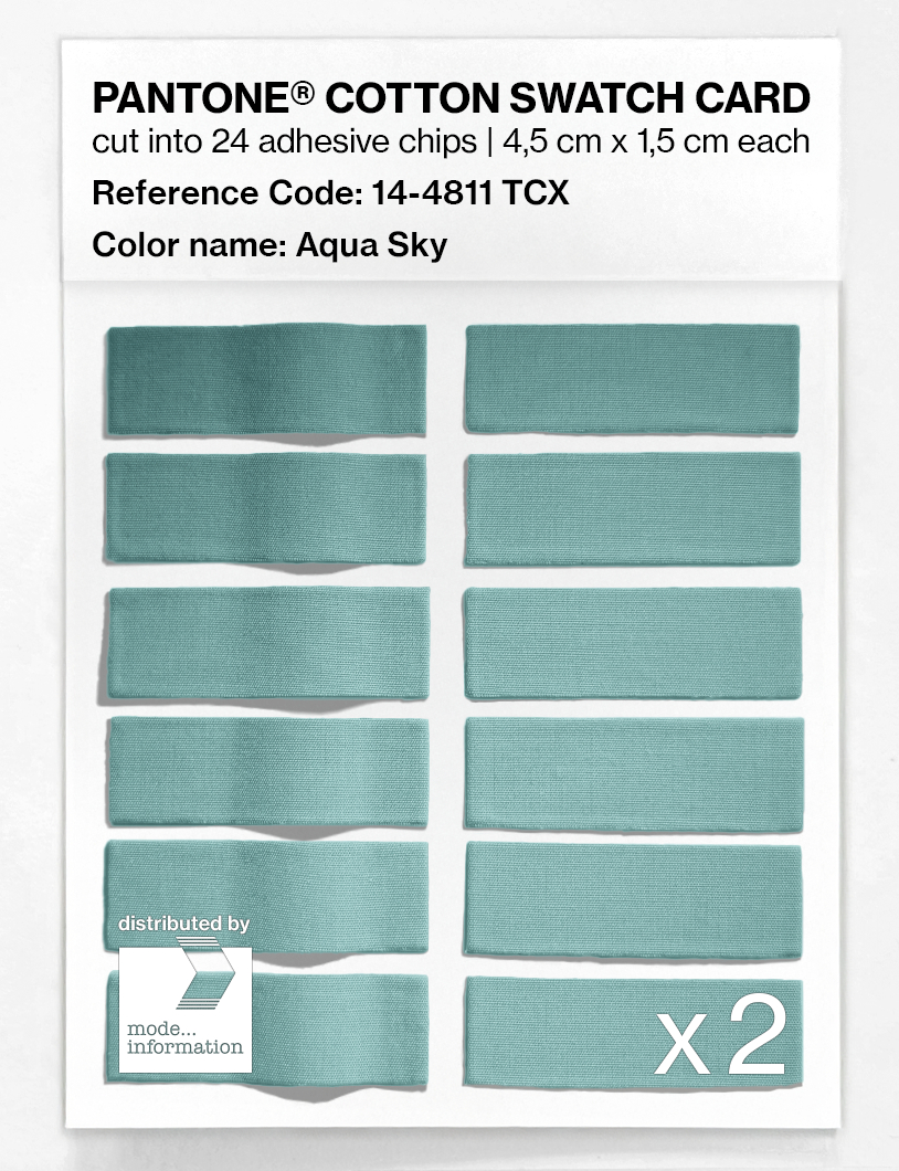 Product image 6 of the product “PANTONE® COTTON SWATCH CARD 14-4811 TCX Aqua Sky ”